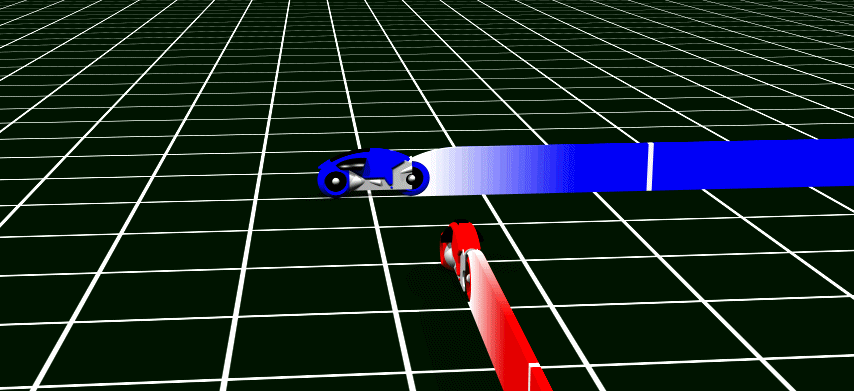 Light Cycle crashing into "light wall"